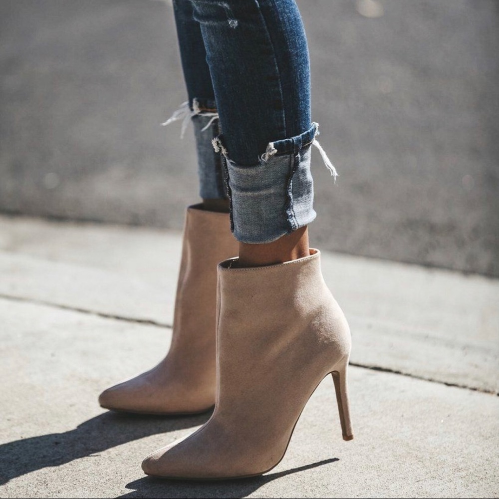 Vici Chicago Pointed Faux Suede Bootie